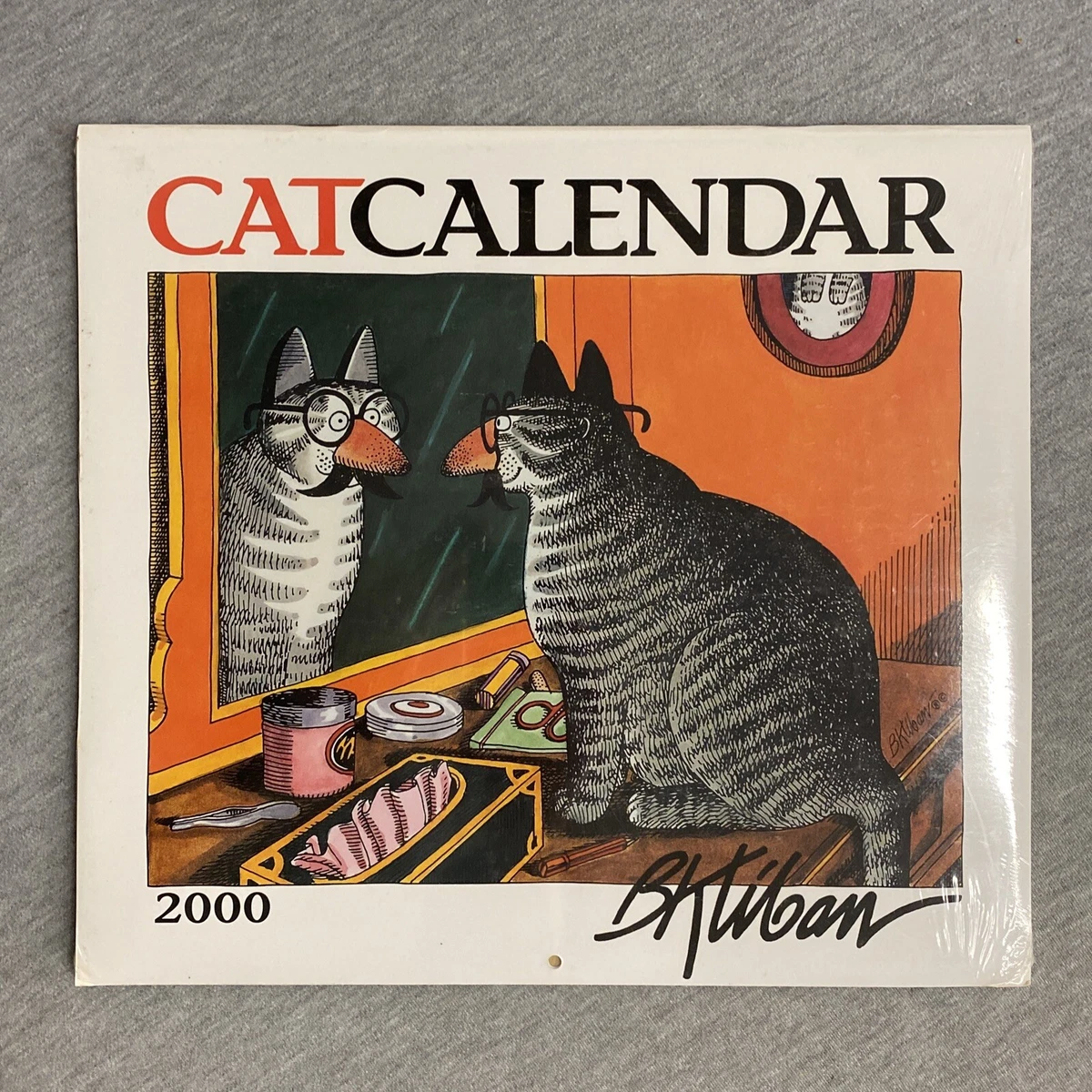 Vintage 2000 B. Kliban Cat Calendar (Sealed) Cat Cartoon 12