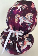 Unicorn Galaxy Medical Ponytail Pouch Surgery Scrub Cap Chef Hat Veterinarian