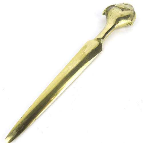 Fisch Brieföffner Messing Mid Century Fish Letter Opener Style Walter Bosse 50er - Bild 5 von 5