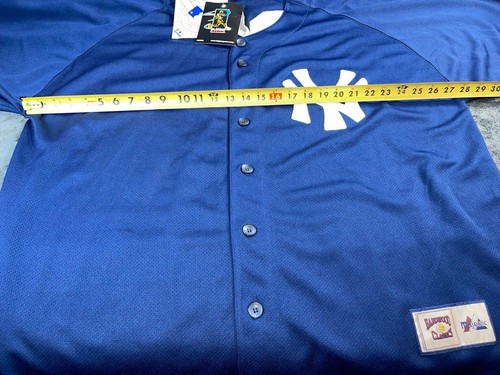 Vintage 90s Majestic 25 Jason Giambi Blue New York Yankees MLB Trikot Herren XXL - Bild 11 von 12