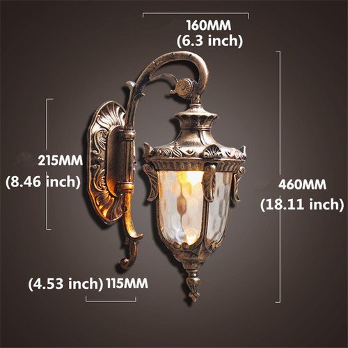 Outdoor Wall Light Garden Wall Sconce Home Glass Wall Lamp Yard Outside Lighting - Picture 2 of 9