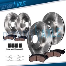 Front & Rear Disc Brake Rotors Ceramic Brake Pads for 2005 2006 2007 Ford Focus