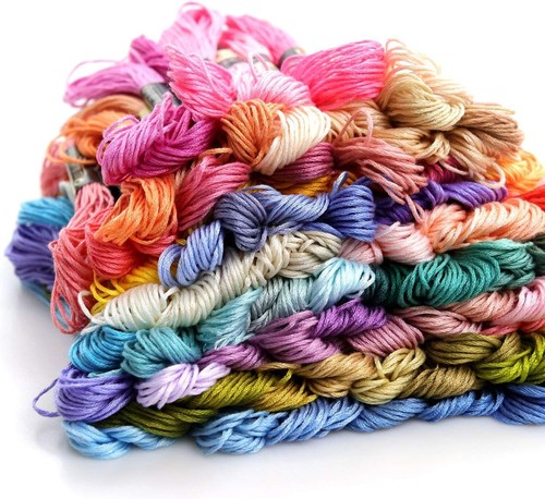 Rainbow Color Thread Set - 447-Piece Embroidery Floss for Handcrafted Creations - Picture 5 of 9