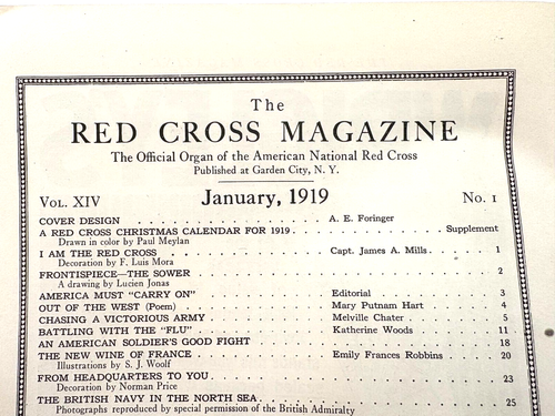 Jan. 1919 Magazine "The Red Cross Magazine" w/ Cover by "A.E. Foringer" * - Picture 2 of 23