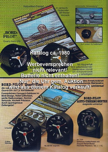Original historische 1980er Analog Uhr Tischuhr Autouhr Quarzuhr HR Wecker - Bild 5 von 5