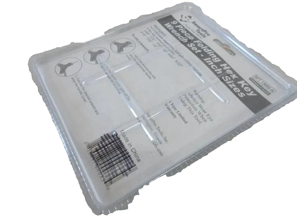 SmartPro Tools 9 pc Folding Hex Key Wrench Set - Inch Sizes SPT13000-A  5/64-1/4 - Image 4 of 4