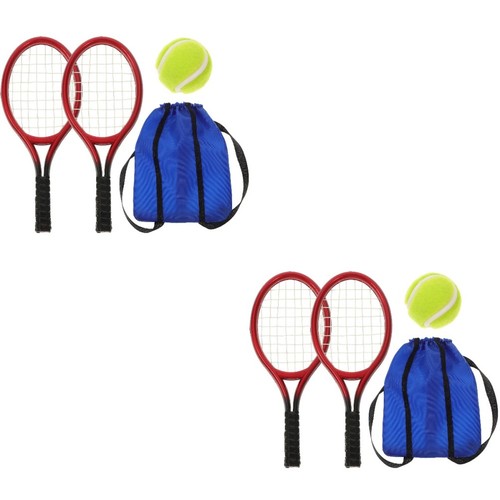 Mini Tenis Rasket Durable Plastic Mini Tennis Racket Set Assorted Color Dollhouse ...