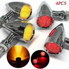 4pcs Motorcycle Led Blinker Front Rear Turn Signal Light For Bobber Cafe Racer 4pcs Motorcycle Led Blinker Front Rear Turn Signal Light For Bobber Cafe Racer