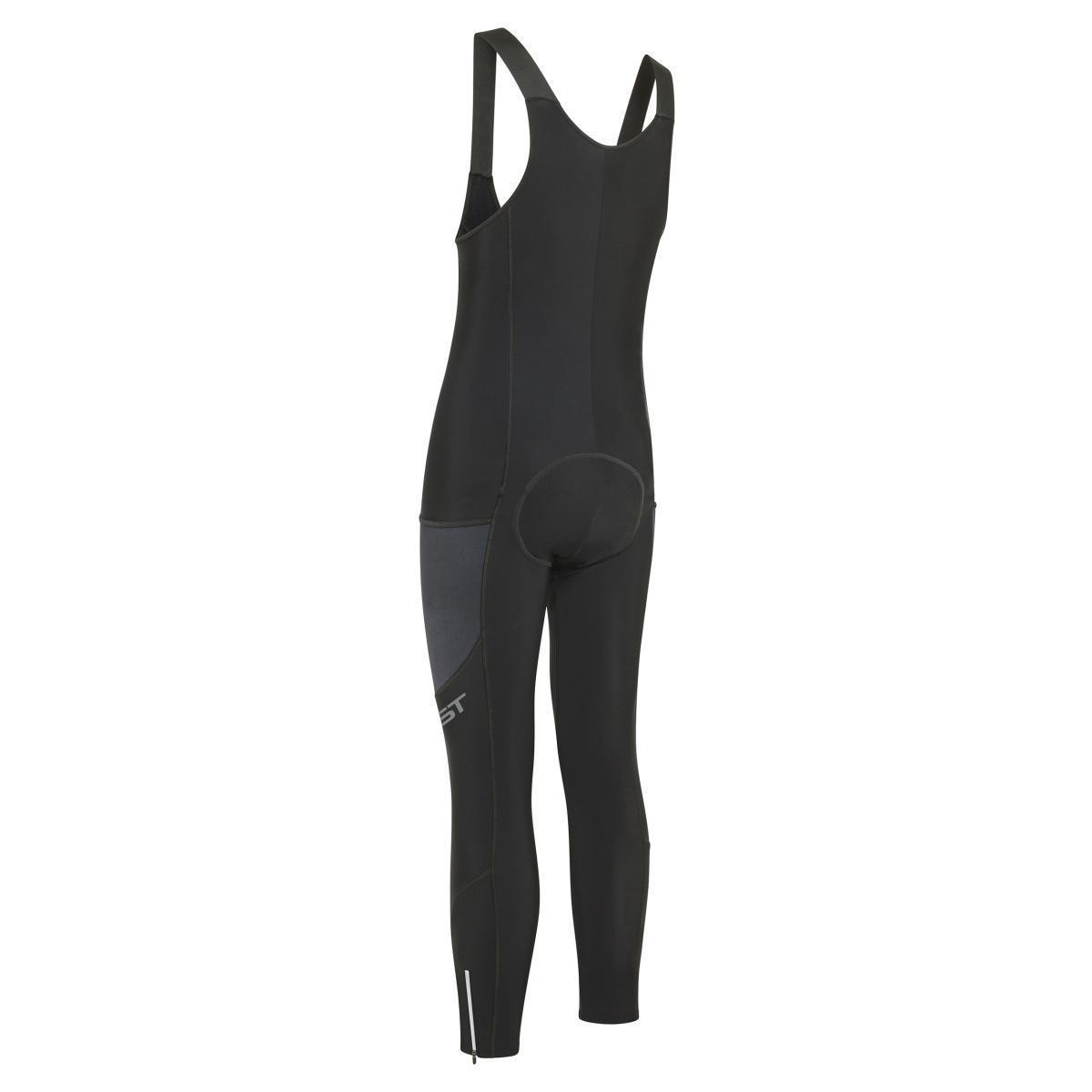 Collant long de cyclisme à bretelles compression thermique noir Longbed M