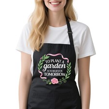 Gardening Apron for Women with Pockets, Adjustable Funny Garden Apron Gifts f...