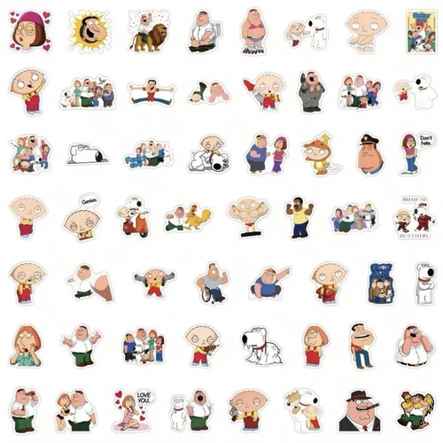 50pc Family Guy Stickers Water Bottles Laptop Phone Case Guitar Skate Board - Picture 3 of 4