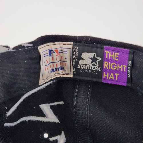 Cappello Vintage Starter Chicago White Sox Collision Snap Back Nero Argento Shockwave - Foto 11 di 11