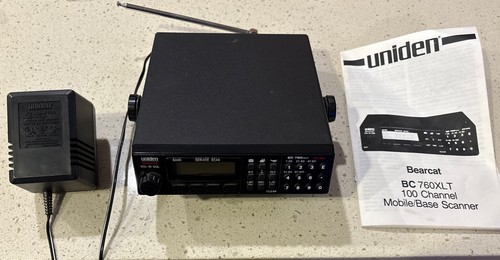 Uniden BC760XLT VHF UHF 800MHz Basis 100 Kanäle 12 Bänder (B) mit Strom/Handbuch