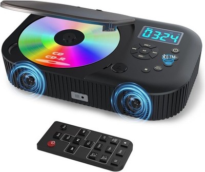 CD Player Portable, Dual Stereo Speakers Portable CD Player with Bluetooth Speak