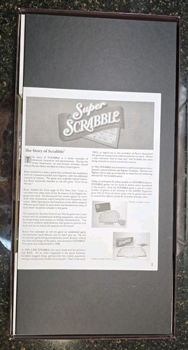 Super Scrabble Board Game 200 Tiles 1079 2009 Winning Moves Sealed Contents  - Picture 3 of 9