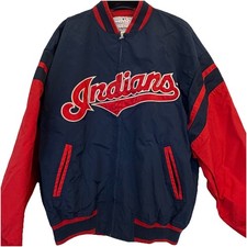 Vintage 90s Cleveland Indians Chief Wahoo Jacket Mirage L MLB Made HK