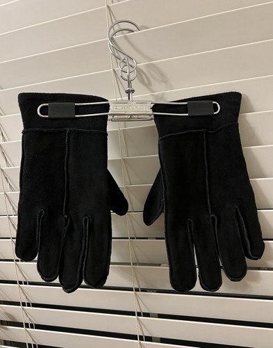 Roundtree & Yorke Herren große schwarze elegante Echtlederhandschuhe Winter - Bild 10 von 10