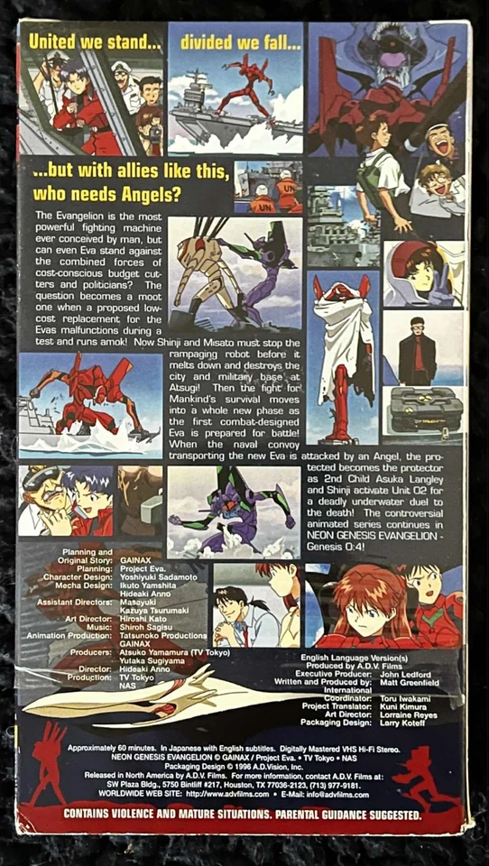 Neon Genesis Evangelion 0:4 VHS Original Japanese Dialogue w/ English Subtitles - Image 4 of 4