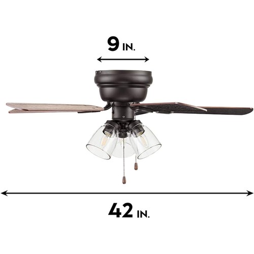 Portage Bay Renton Ceiling Fan with 5 Reversible Blades and Motor, 42", Bronze - Picture 5 of 7