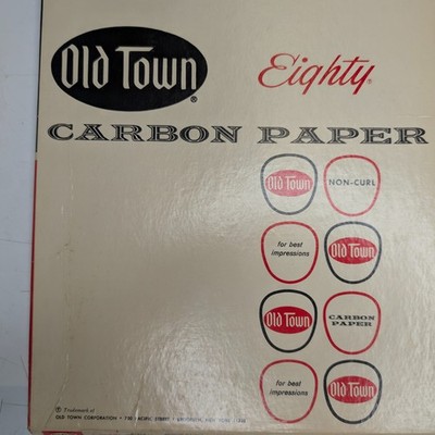 Old Town Eighty Weight Black NY Brooklyn Electric Finish Carbon Paper Medium B2