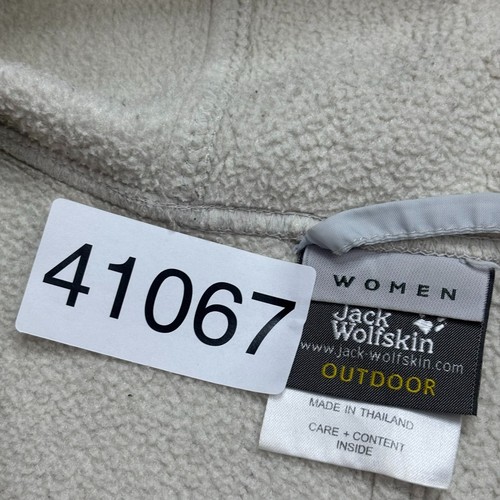 Jack Wolfskin Fleece Womens Large Brown Nanuk Full Zip Outdoors Hood Jumper Lady - Picture 4 of 8