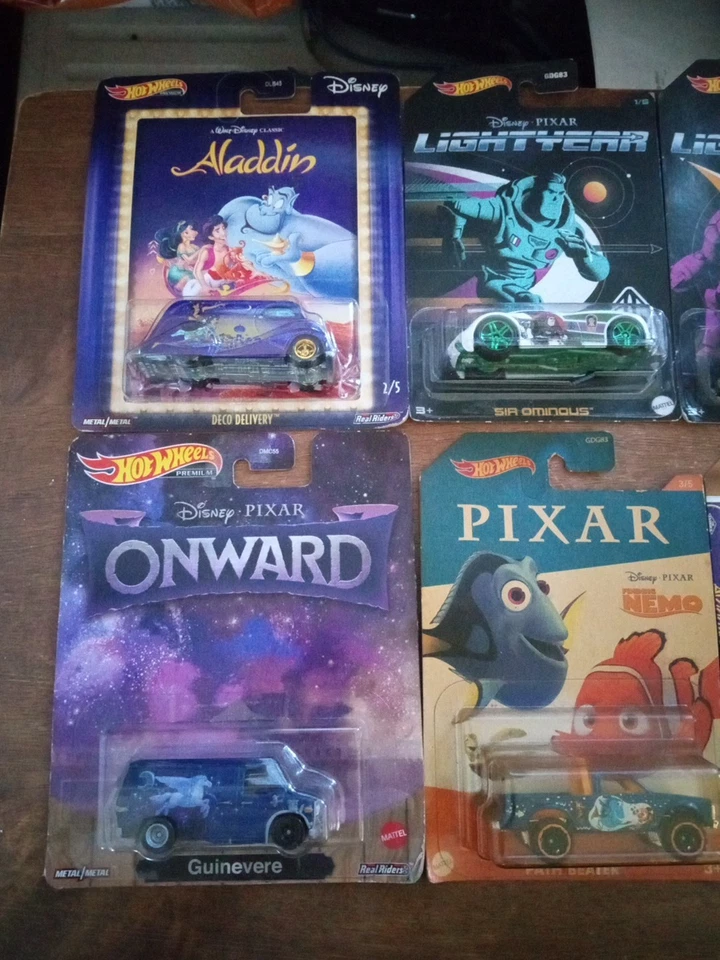 风火轮 迪士尼 6 汽车 批量 ONWARD Guinevere Van,光年,彼得潘,阿拉丁 — 第 2/4 张图片