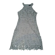 Lulus Love Poem Halter Lace Sheath Mini Dress Mint Green Size S