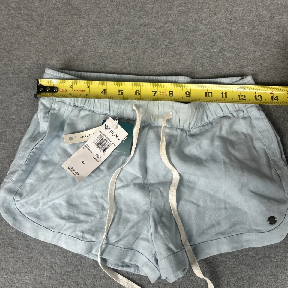 Pantalones cortos de mezclilla para mujer Roxy Go to the Beach azul claro XS Foto 2 de 4