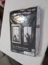 Window Decor Spooky Village 2 Pack 35"x60" BODY SHADOWS In Windows NEW