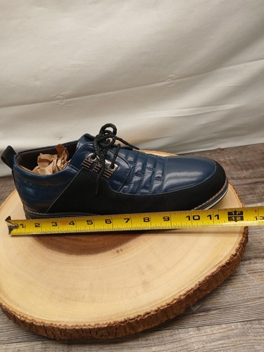 Gatsby Oxford Derby Orthopedic Leather Blue Shoes Men US Size 11 EU Size 43 - Picture 21 of 23