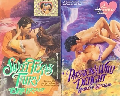 (2 pb) 1990 ZEBRA historical romance LaRee BRYANT Rebecca SINCLAIR Bodice Ripper