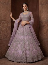 Designer Net Lehenga Choli Dori Zari Sequins Zircon Diamond Party Wear