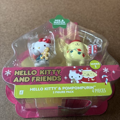 Hello Kitty 2-Figure Pack Hello Kitty & Pompompurin Christmas Series 1-SANRIO - Picture 5 of 13