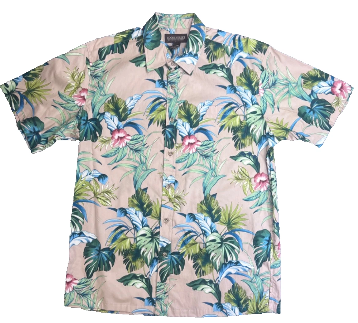 NEW Cooke Street Hawaiian Shirt Mens XL Tan Floral Button Up Vacation Floral
Opens in a new window o