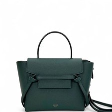 Celine Nano Belt Bag Dark Green Grained Calfs...
