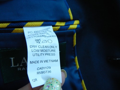 Ralph Lauren Navy Sport Coat LRL Crest 12R Boy's - Picture 8 of 8