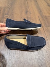 Zara Boys Navy Blue Suede Loafers Size EU33/ Junior 1