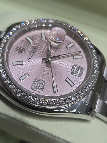 Rolex 116244 Datejust diamond bezel anniversary dial watch Complete Pkg "MINT" - Picture 22 of 24