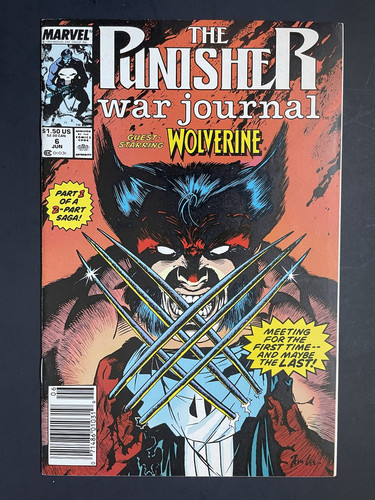 Punisher War Journal 6 & 7 Marvel Comics 1989 1st Punisher meet Wolverine VF+ - Bild 2 von 5
