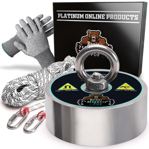 3600lb Complete 360 Degree Magnet Fishing Kit | Includes Strong 360 Neodymium...