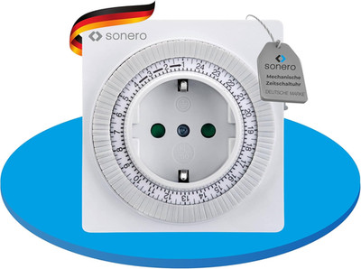 Sonero Mechanische Zeitschaltuhr, IP20, 3500 Watt, Weiß, 96 Segmente