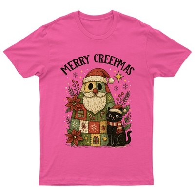 Merry Creepmas Weihnachten Gothic T-Shirt Unisex Geschenk Retro Saisonal Lustig Xmas