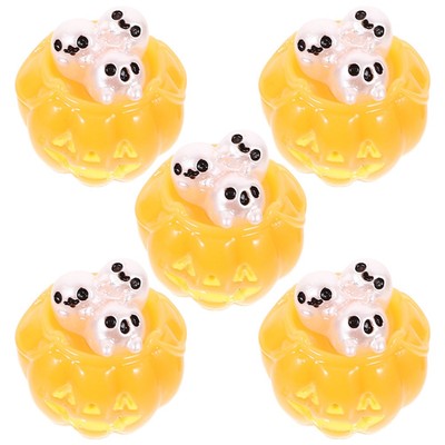  5pcs Halloween -Szenen -Layout Mini Requisiten Halloween Elements Harz Micro