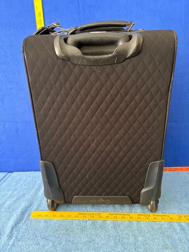 Vera Bradley Black Microfiber Rolling Wheeled Carry On Luggage Suitcase - Picture 8 of 19