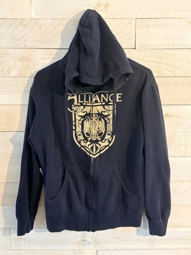 Jinx Blizzard World Of Warcraft Alliance Black Hoodie Fleece Zip Jacket Size M - product listing photo