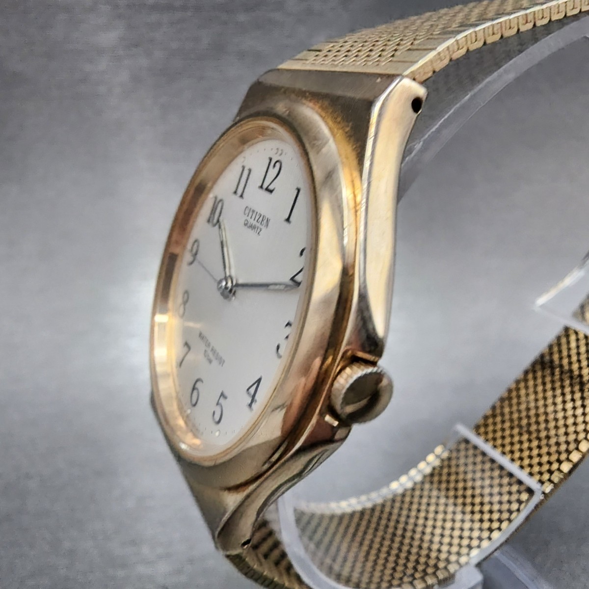 Citizen Watch Men 34mm Silver Dial Gold Tone Date T4-G02638 Round