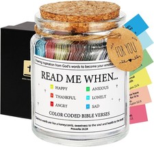 Bible Verse Jar,Scripture Prayer Cards Holy Read Me When Bible Verses Jar