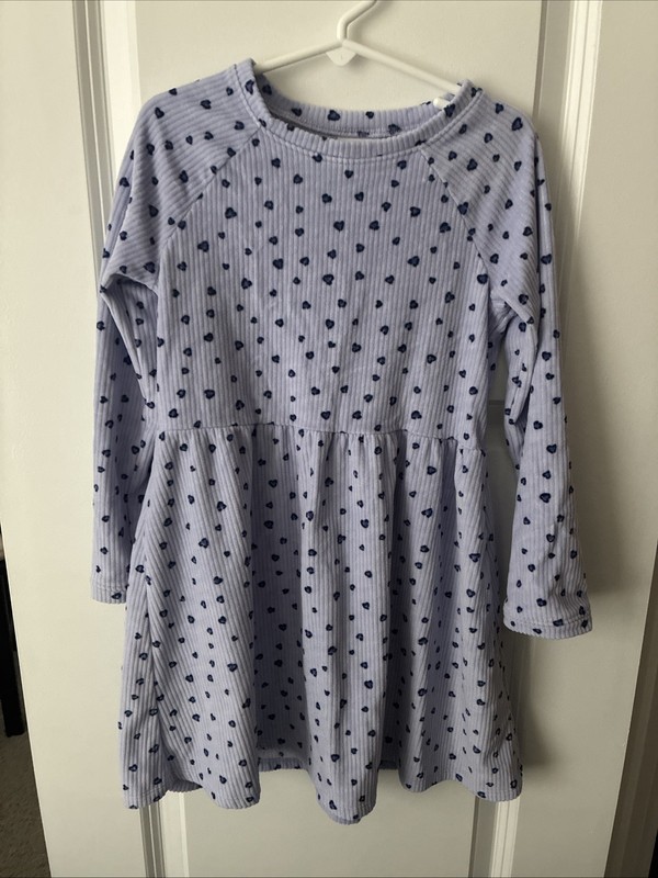 Jumping Beans Size 6 Long Sleeve Purple 92% Polyester Dress 8% Spandex
