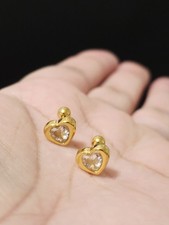 14k Gold Plated Earrings/ Aretes En Oro Laminado Virgen De Guadalupe