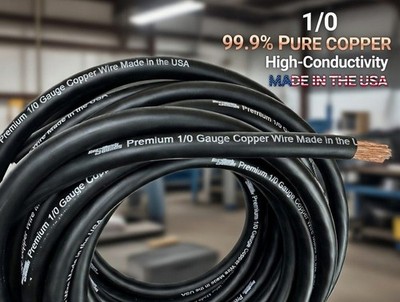 Resilient Sounds 1/0 Premium High Conductivity Copper Wire 25FT BLACK